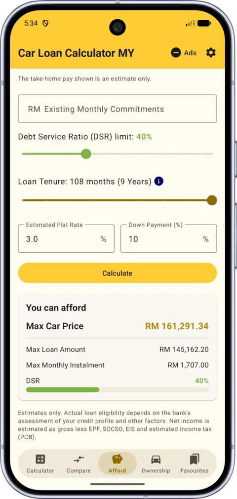 Car Loan Calculator MY on Android, screenshot 4