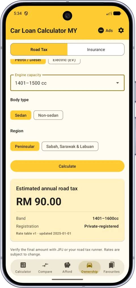 Car Loan Calculator MY on Android, screenshot 5