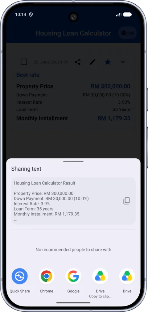 Housing Loan Calculator on Android, screenshot 6