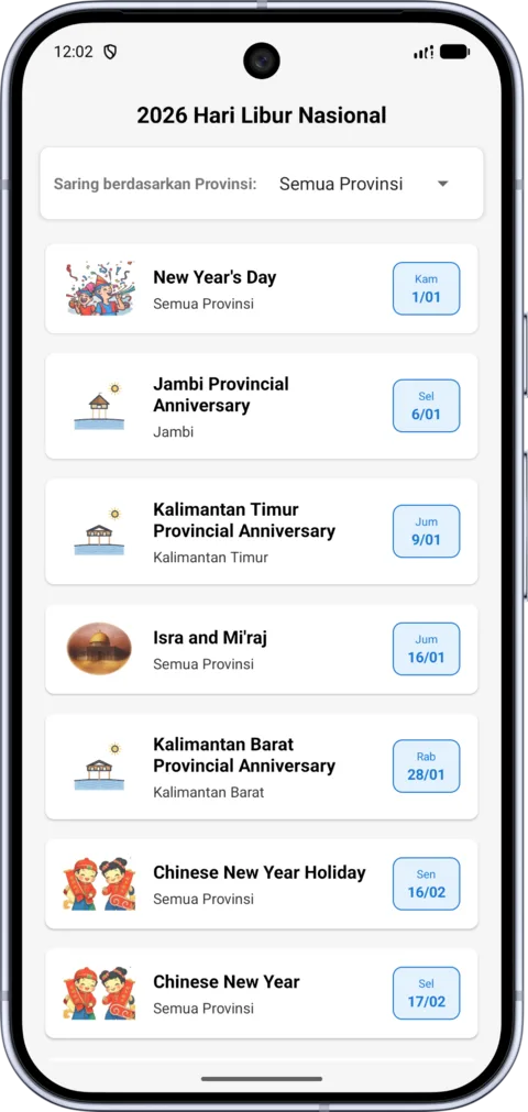 Indonesia Calendar on Android, screenshot 3