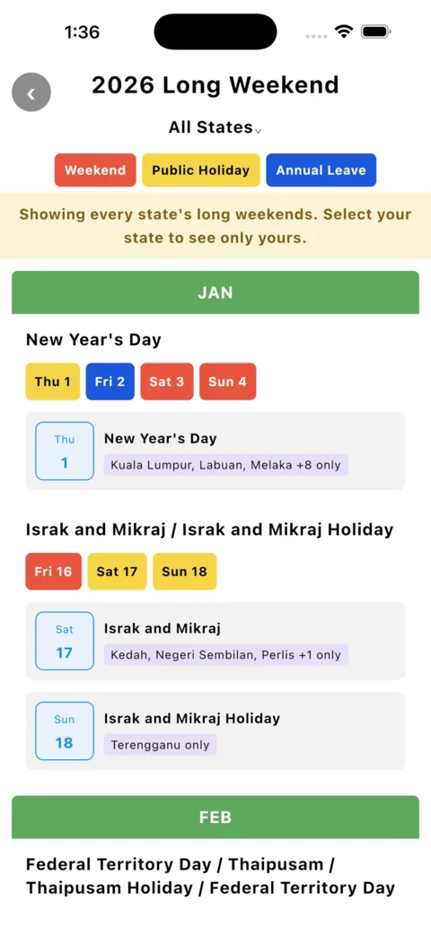 Lunar Calendar & Holidays on iPhone, screenshot 7