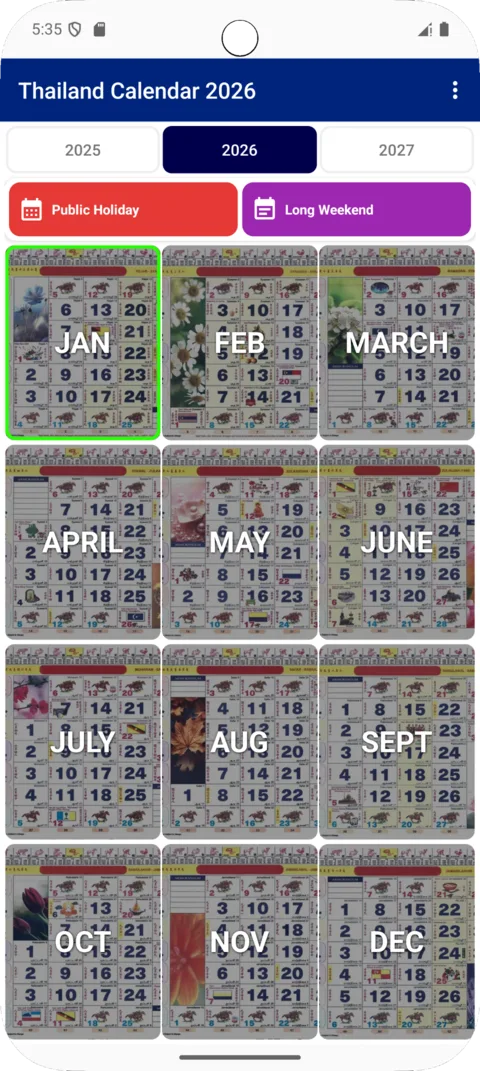 Thailand Calendar on Android, screenshot 8